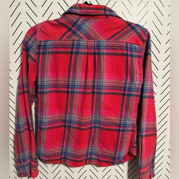 American Eagle Y2K Favorite Fit Plaid Flannel Button Up Vtg Cotton Fall Casual - Picture 6 of 8